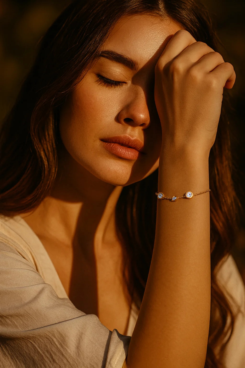 Vintage Roman Diamond Chain Bracelet