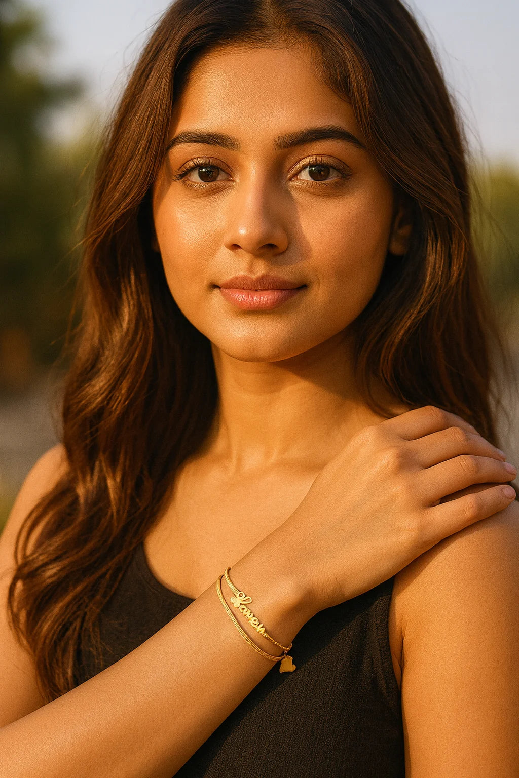 Double-Layer Letter Heart Bracelet