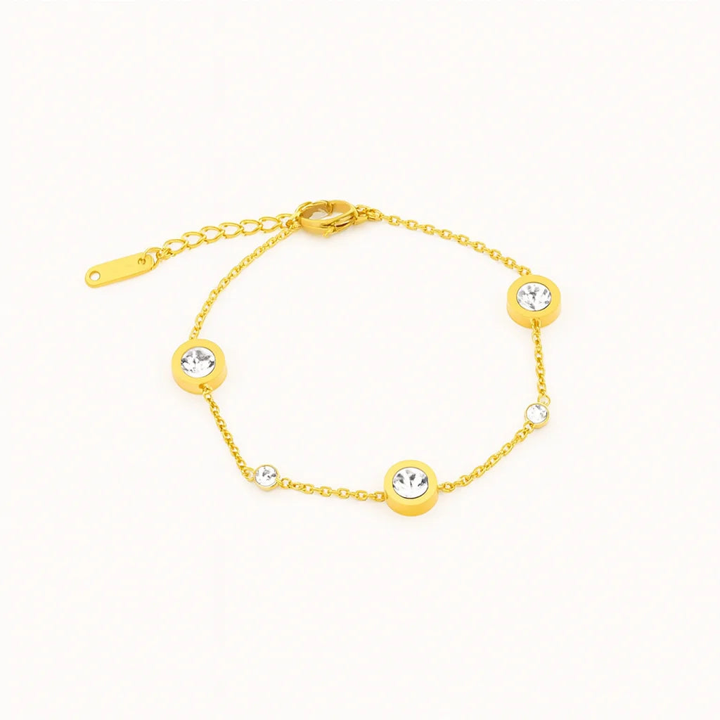 Vintage Roman Diamond Chain Bracelet