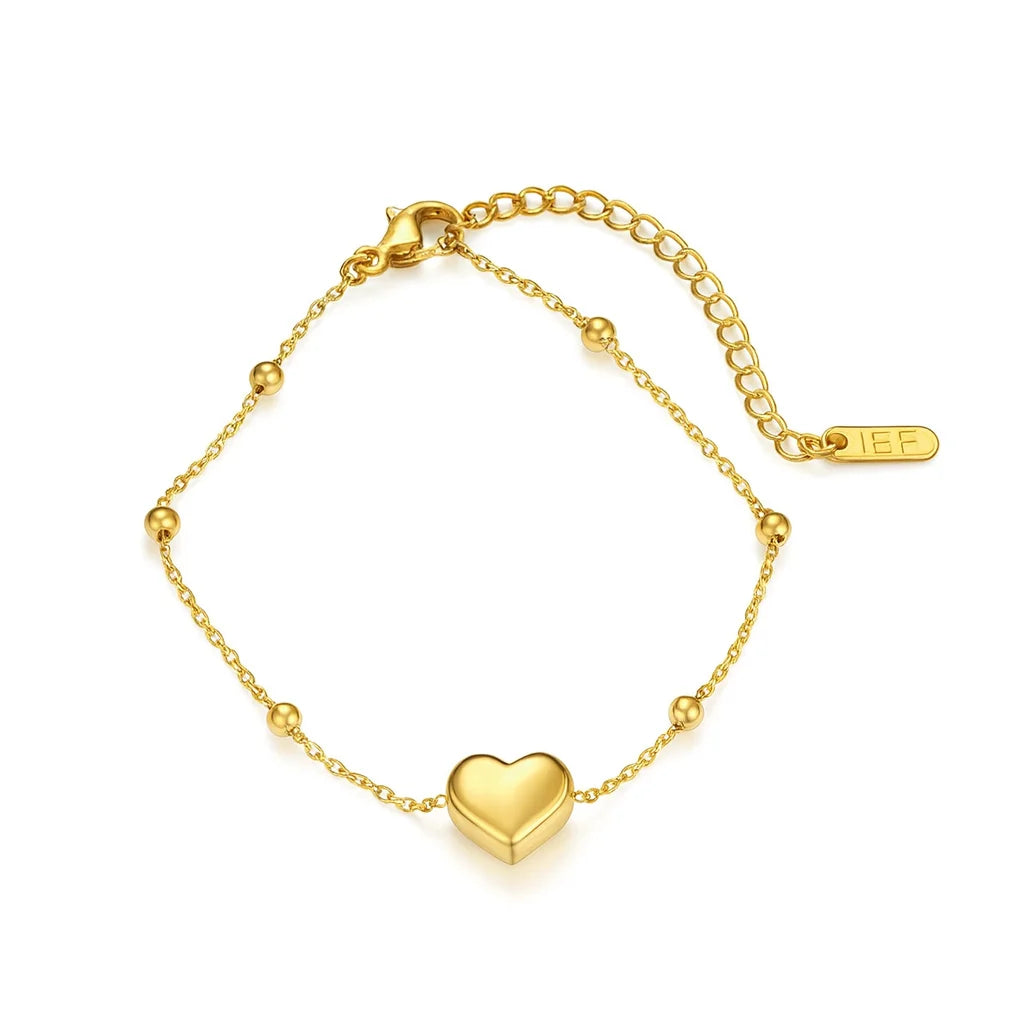 Love Peach Charm Cuff Bracelet
