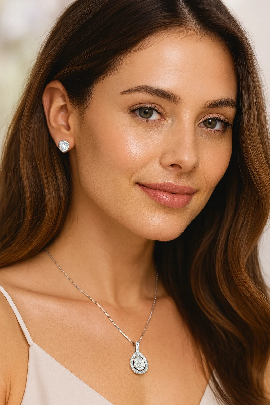 Angel Teardrop Bridesmaid Wedding Jewelry Set