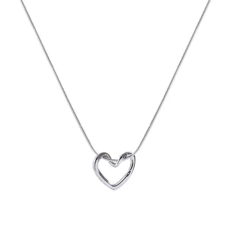 Hollow Heart Pendant Necklace