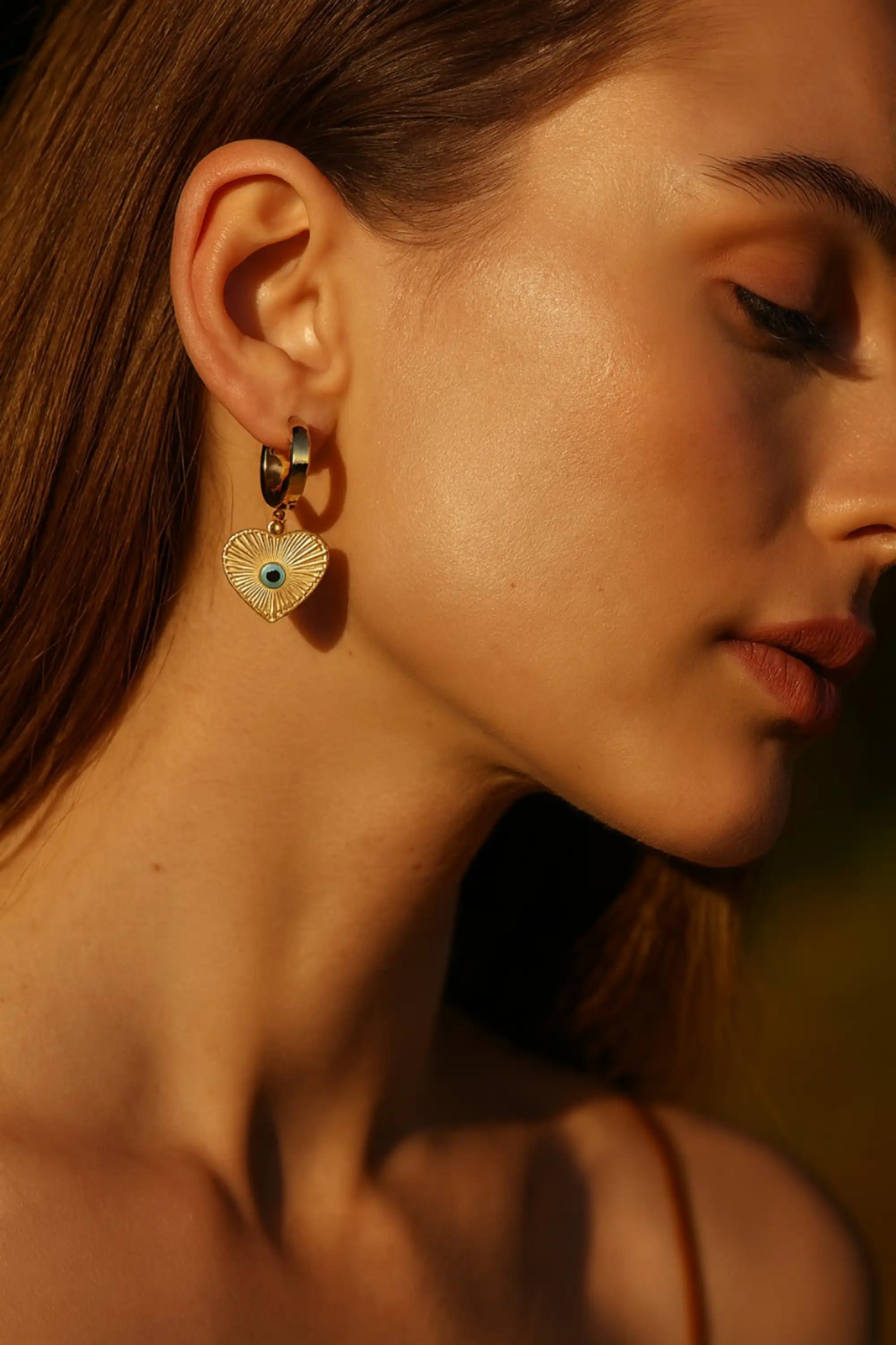 Retro Stainless Steel Flower Heart Star Earrings