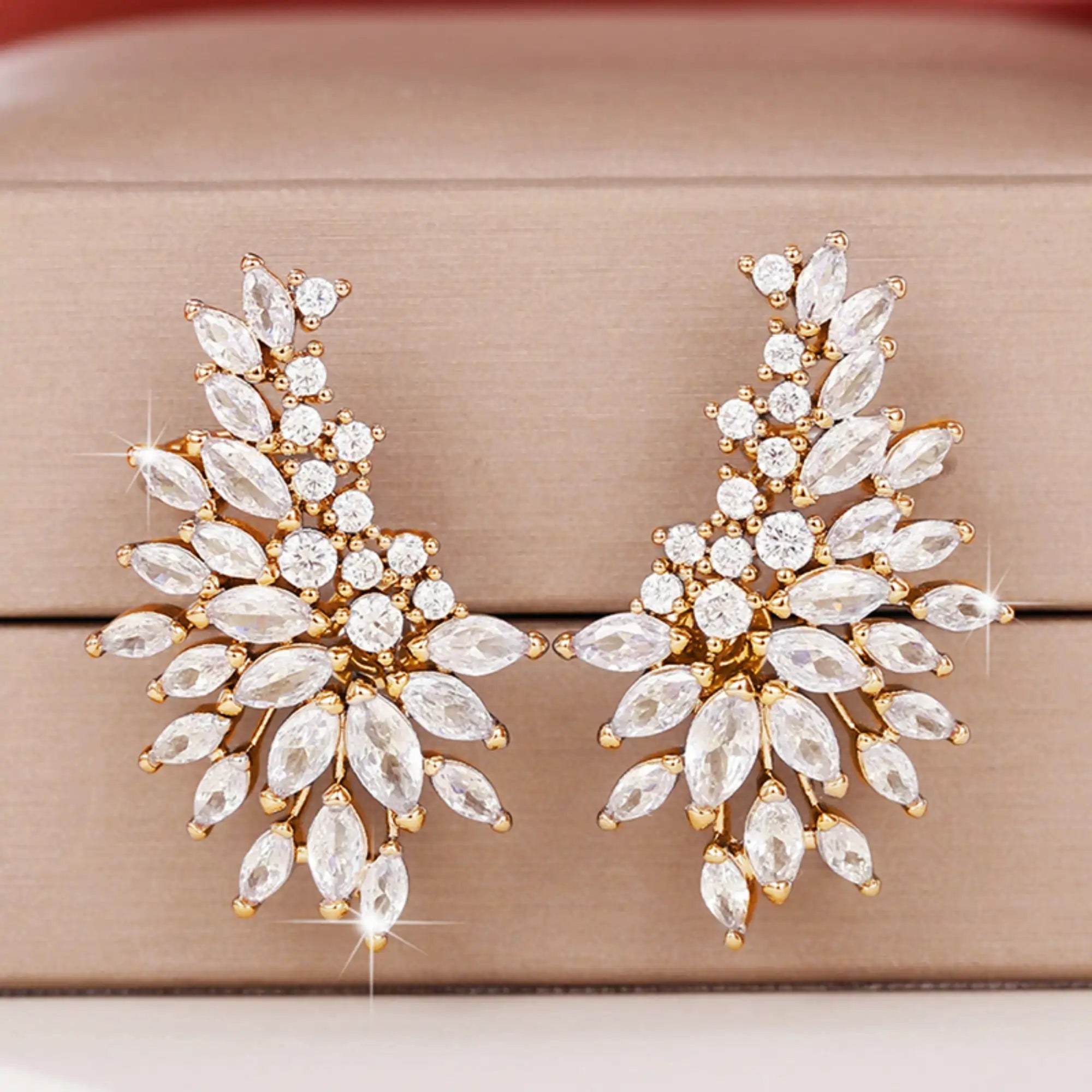 Sparkling CZ Bridal Stud Earrings