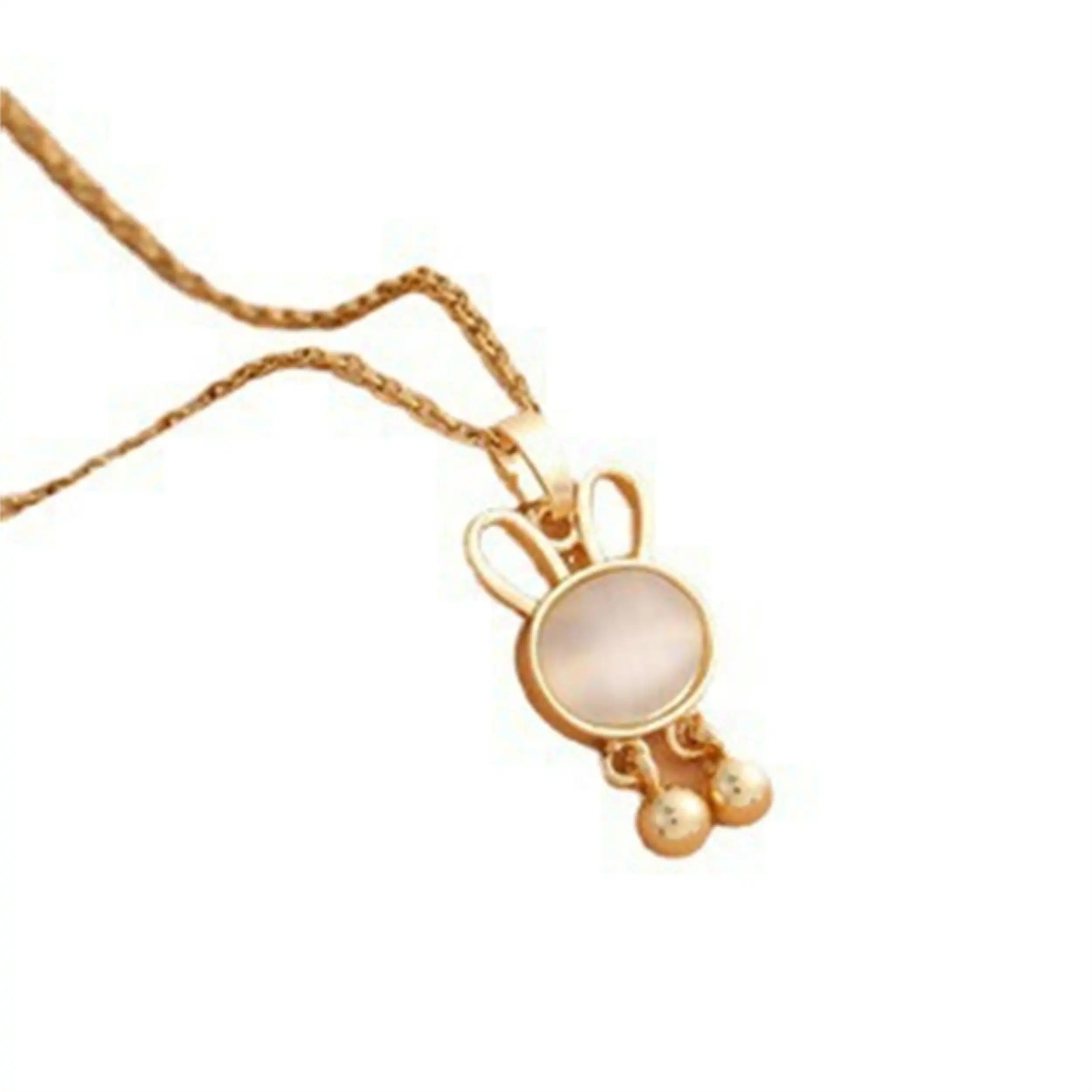 Titanium Steel Rabbit Opal Necklace