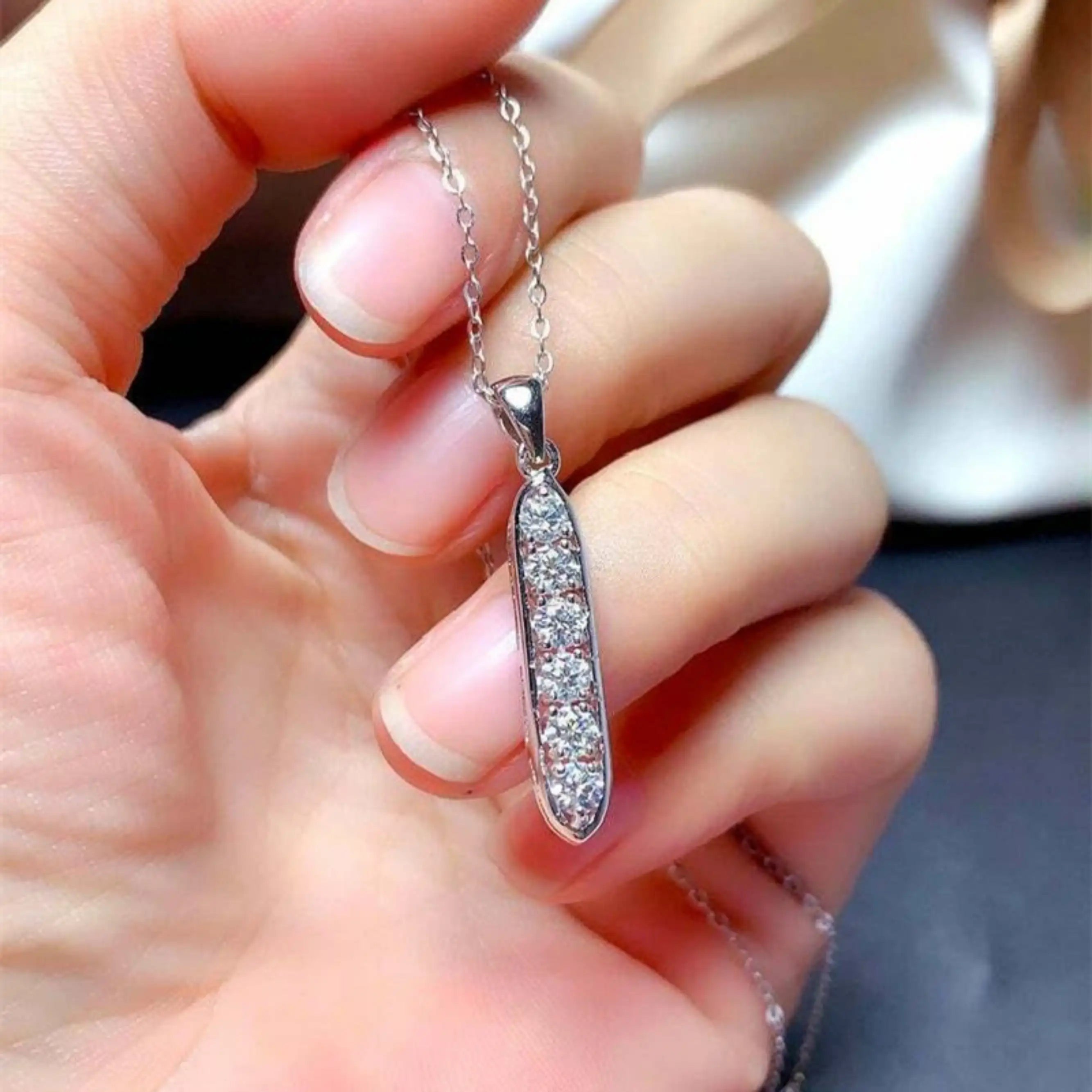 Korean CZ Charm Pendant Necklace