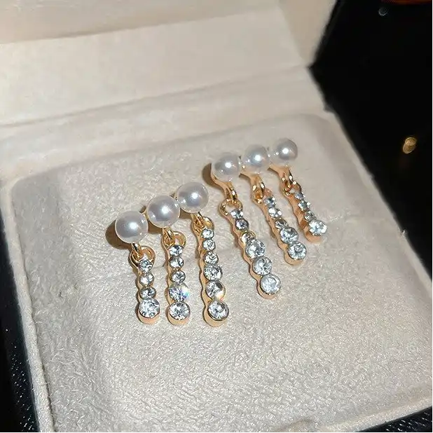 18K Gold Plated Pearl Drop Earrings