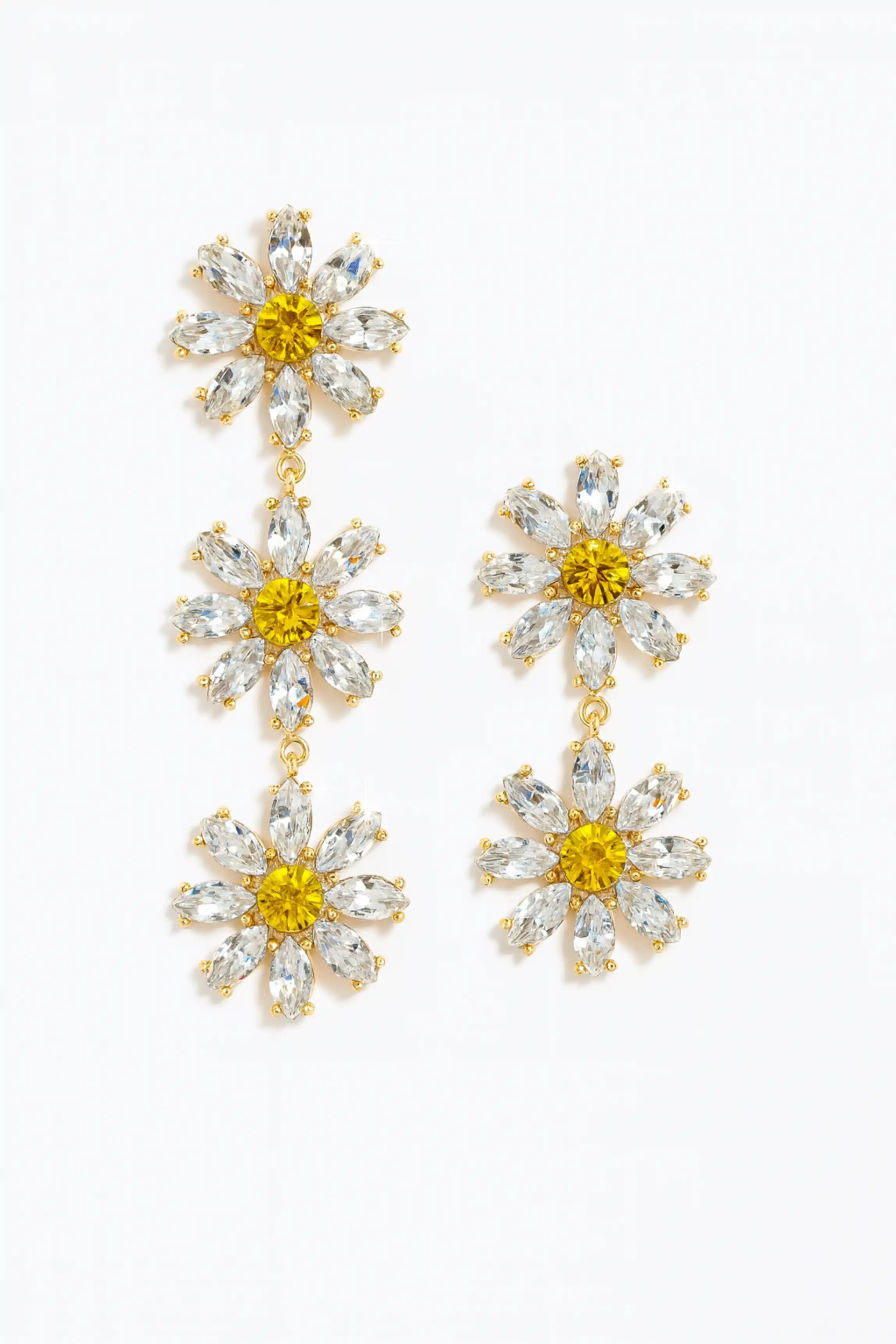 Daisy Tassel Stud Earrings Women