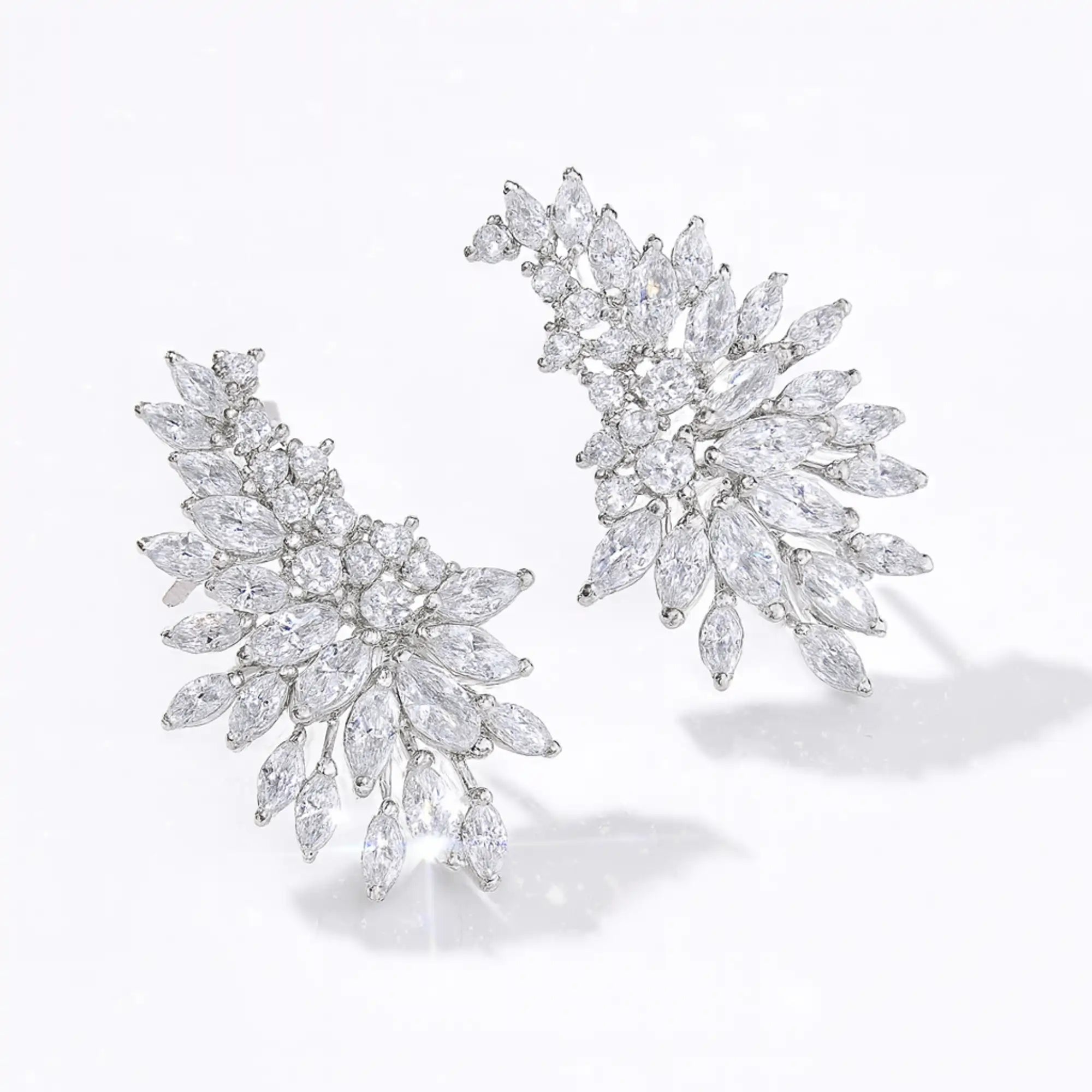 Sparkling CZ Bridal Stud Earrings