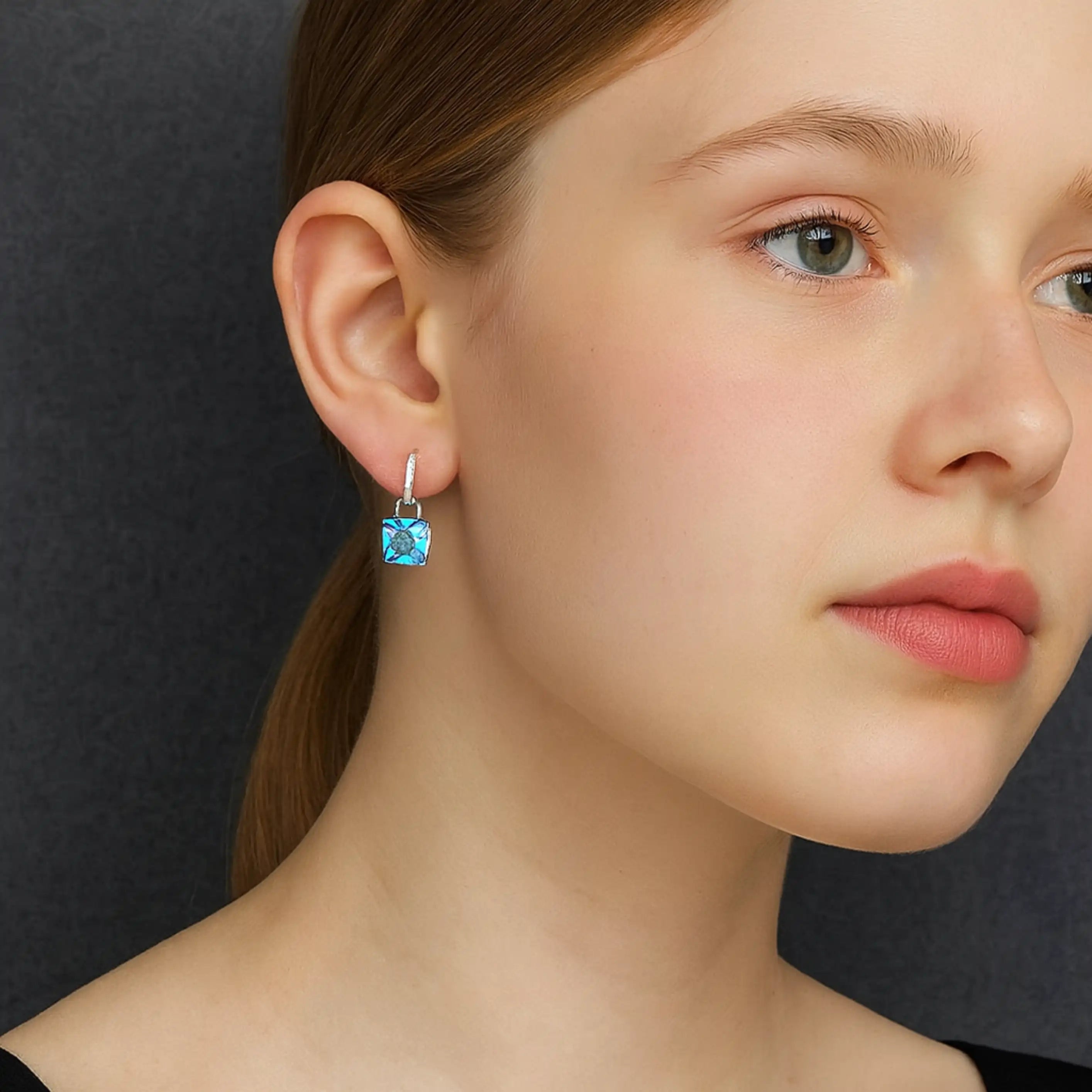 Classic Silver Plated Pave Cubic Zircon Drop Earrings