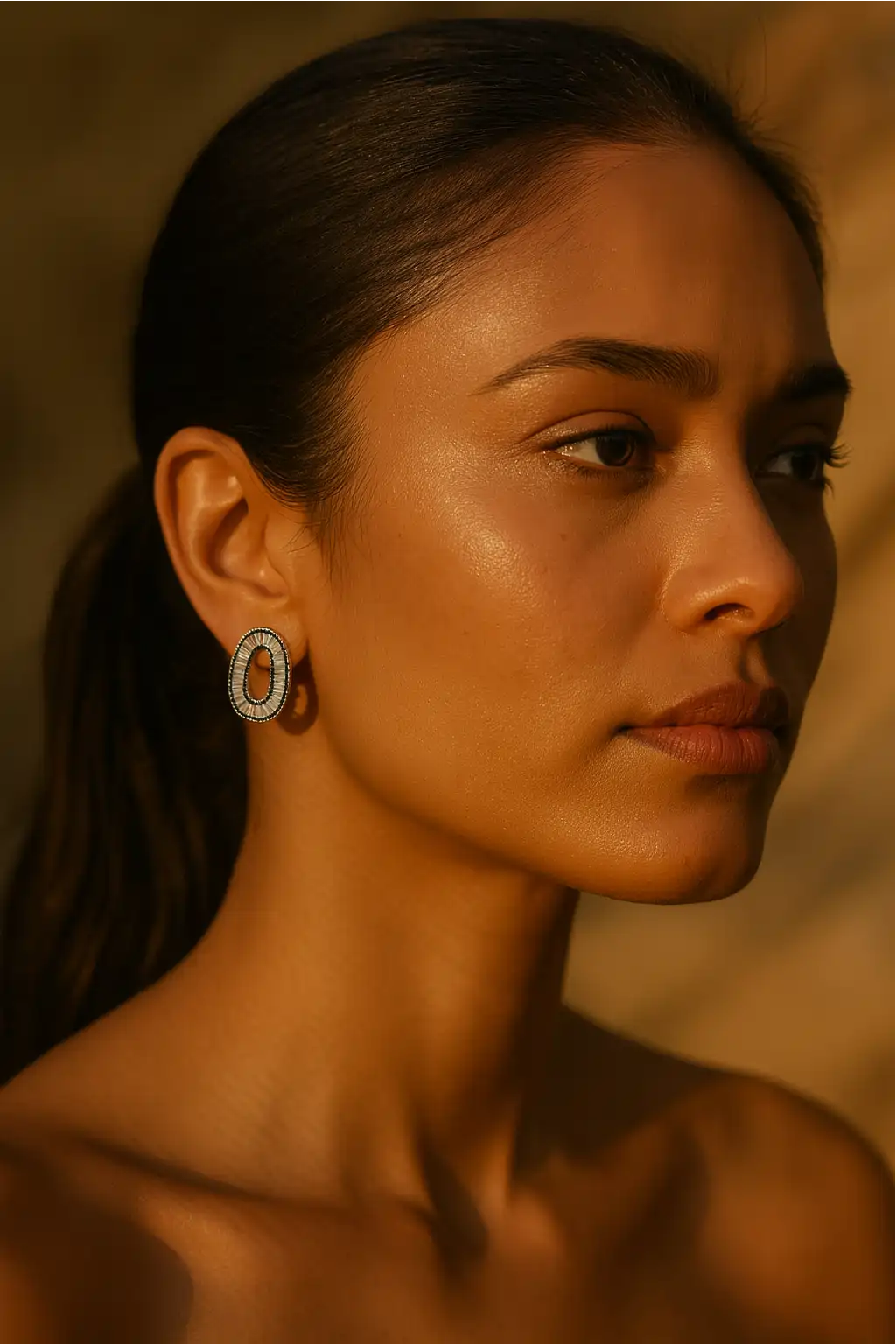 Black CZ Stud Earrings