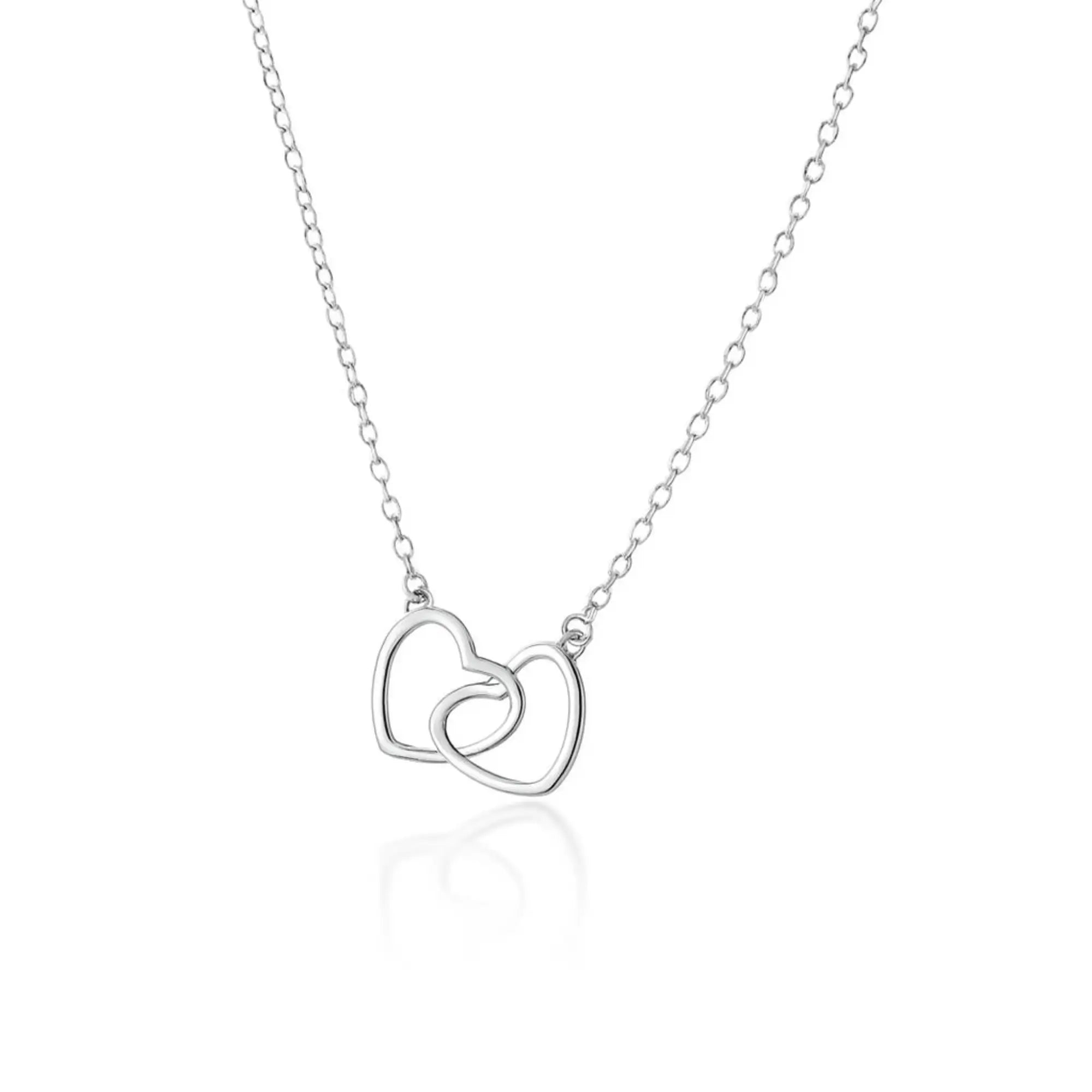 Double Heart Peach Necklace