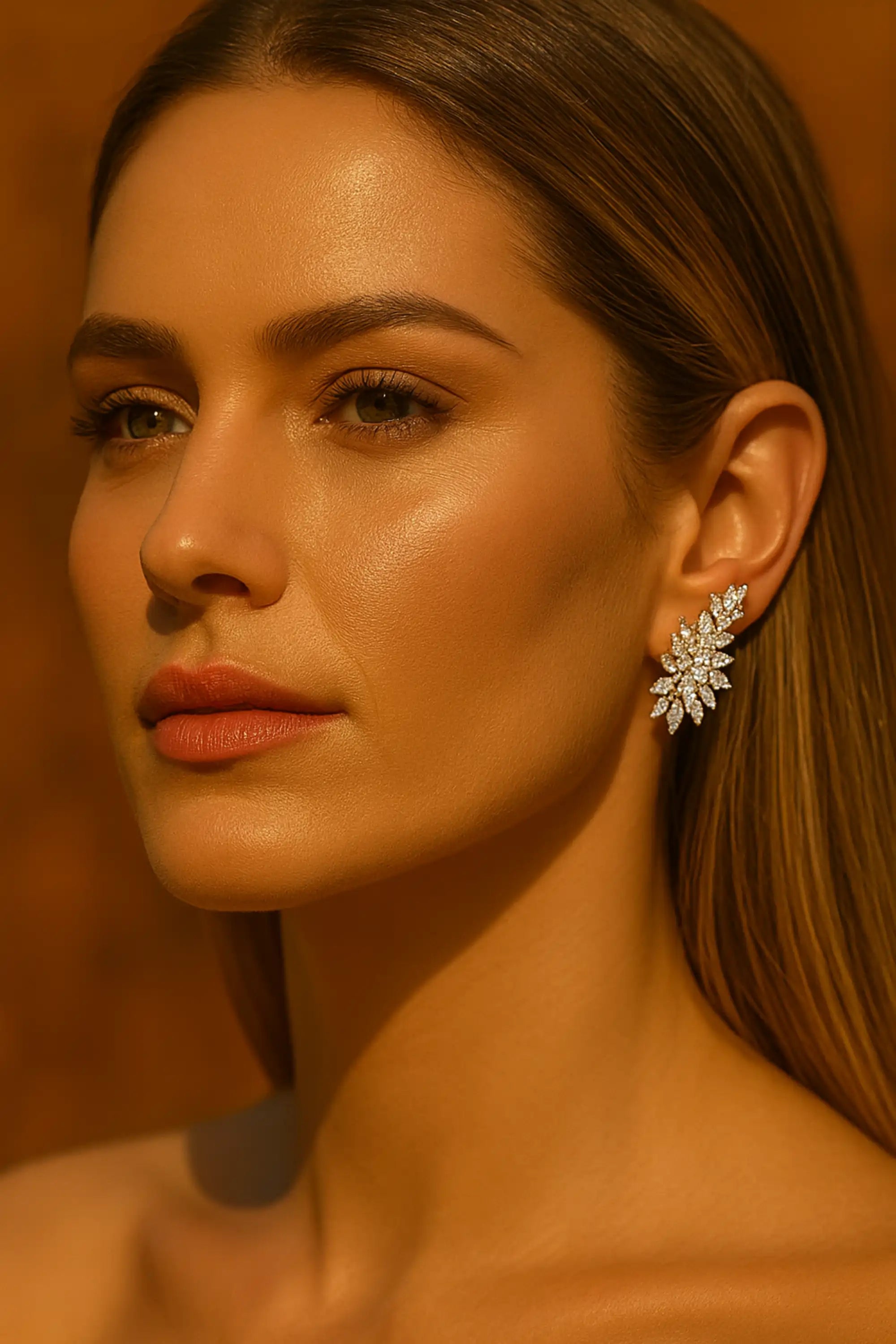 Sparkling CZ Bridal Stud Earrings