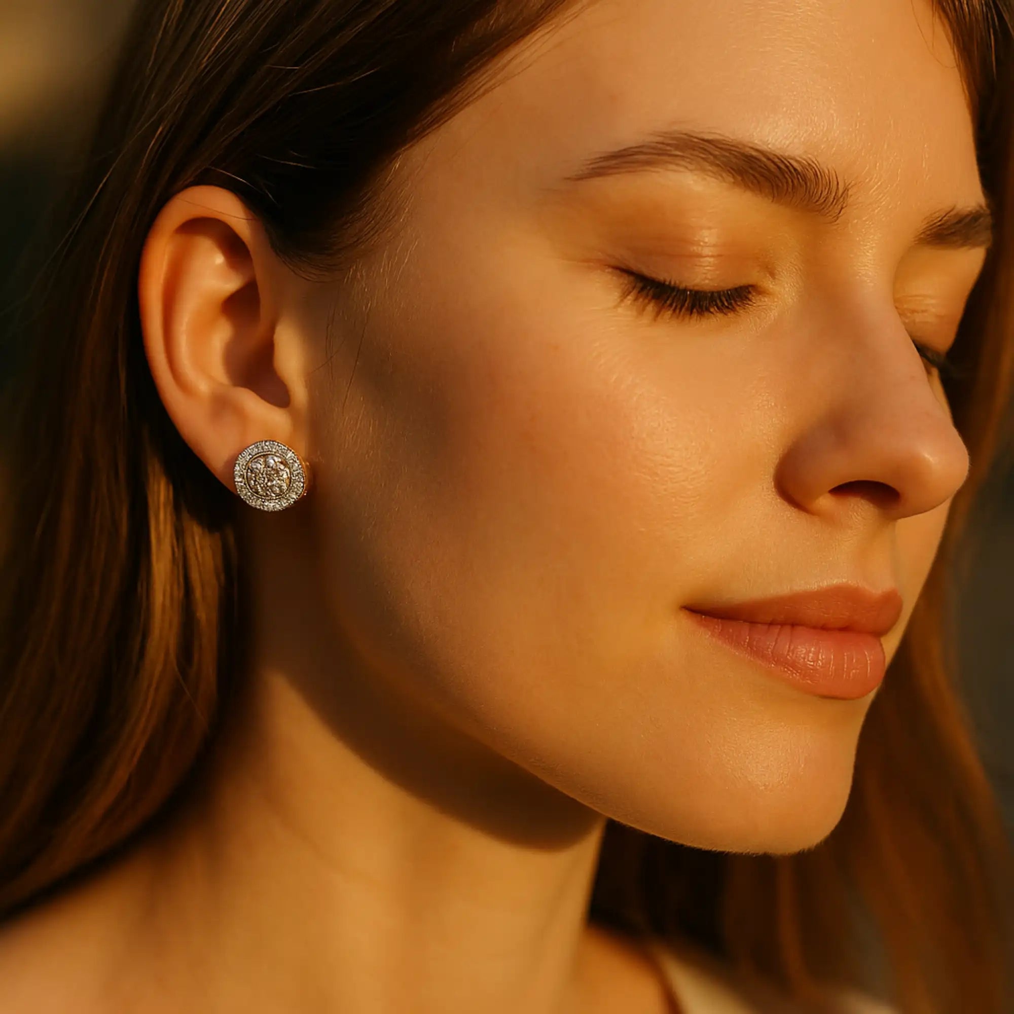 925 Silver Flower CZ Stud Earrings