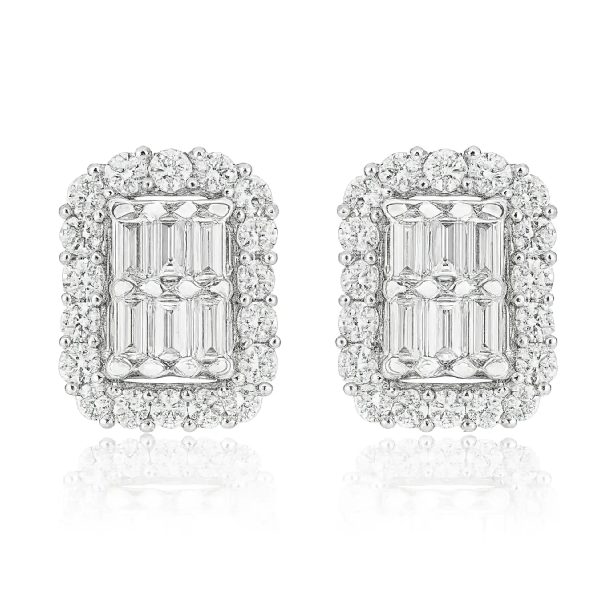 925 Silver Clear CZ Stud Earrings