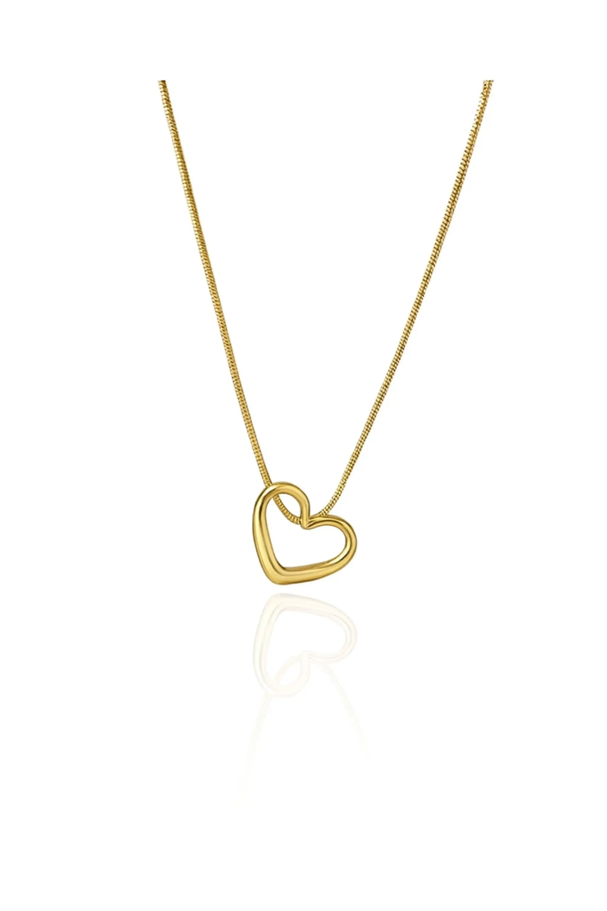 Luxury Hollow Heart Titanium Necklace