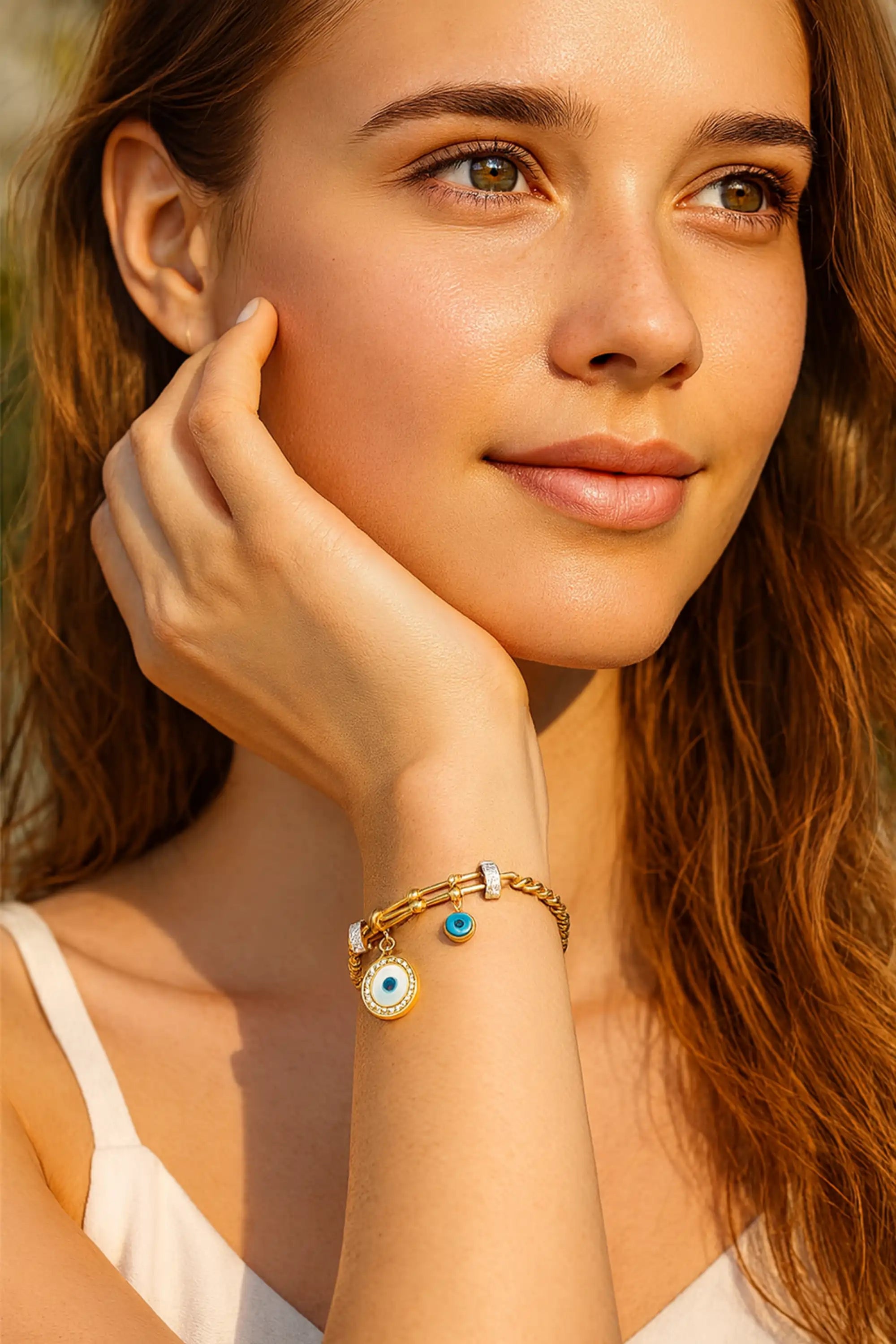 Stainless Steel Diamond Clover Bracelet